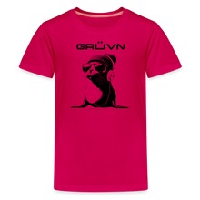 Load image into Gallery viewer, GRÜVN &quot;Seal in Shades&quot; Kids&#39; Premium T-Shirt - Black logo (11 Colors) - dark pink
