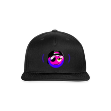 Load image into Gallery viewer, BRUZN Snapback Cap - Purple logo Purple stitches (4 hat colors) - black
