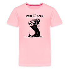 Load image into Gallery viewer, GRÜVN &quot;Seal in Shades&quot; Kids&#39; Premium T-Shirt - Black logo (11 Colors) - pink
