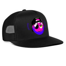 Load image into Gallery viewer, BRUZN Trucker Hat - Purple logo Purple stitches (3 hat colors) - black/black
