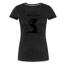 Load image into Gallery viewer, GRÜVN &quot;Seal in Shades&quot; Women’s Premium T-Shirt - Black logo (10 colors) - charcoal grey
