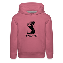 Load image into Gallery viewer, GRÜVN &quot;Seal in Shades&quot; Kids‘ Premium Hoodie - Black logo (5 Colors) - mauve
