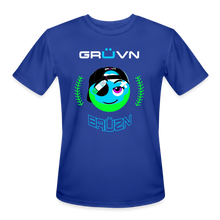 Load image into Gallery viewer, BRÜZN Men’s Moisture Wicking Performance T-Shirt - Blue and Green Logo (4 Colors) - royal blue
