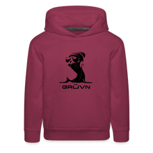 Load image into Gallery viewer, GRÜVN &quot;Seal in Shades&quot; Kids‘ Premium Hoodie - Black logo (5 Colors) - burgundy
