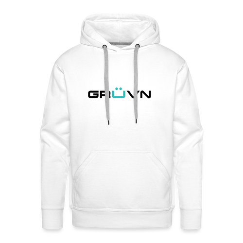 GRÜVN Men’s Premium Hoodie - Black & Blue Logo (8 Colors) - white