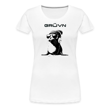 Load image into Gallery viewer, GRÜVN &quot;Seal in Shades&quot; Women’s Premium T-Shirt - Black logo (10 colors) - white
