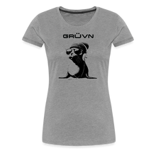 Load image into Gallery viewer, GRÜVN &quot;Seal in Shades&quot; Women’s Premium T-Shirt - Black logo (10 colors) - heather gray
