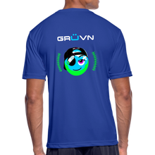 Load image into Gallery viewer, BRÜZN Men’s Moisture Wicking Performance T-Shirt - Blue and Green Logo (4 Colors) - royal blue
