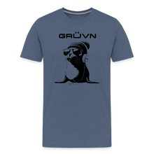 Load image into Gallery viewer, GRÜVN &quot;Seal in Shades&quot; Kids&#39; Premium T-Shirt - Black logo (11 Colors) - heather blue

