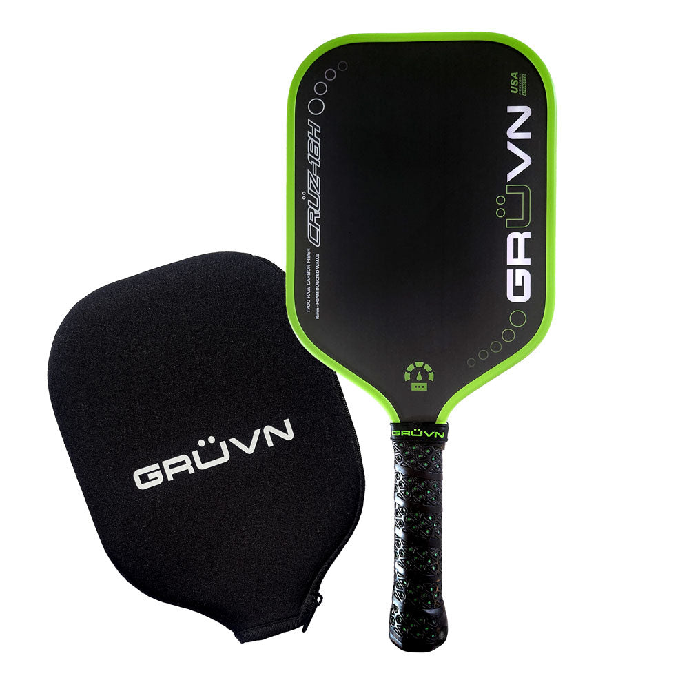 GRUVN CRUZ-16H Gen 1.5 Pickleball Paddle Carbon Fiber 16mm long handle elongated