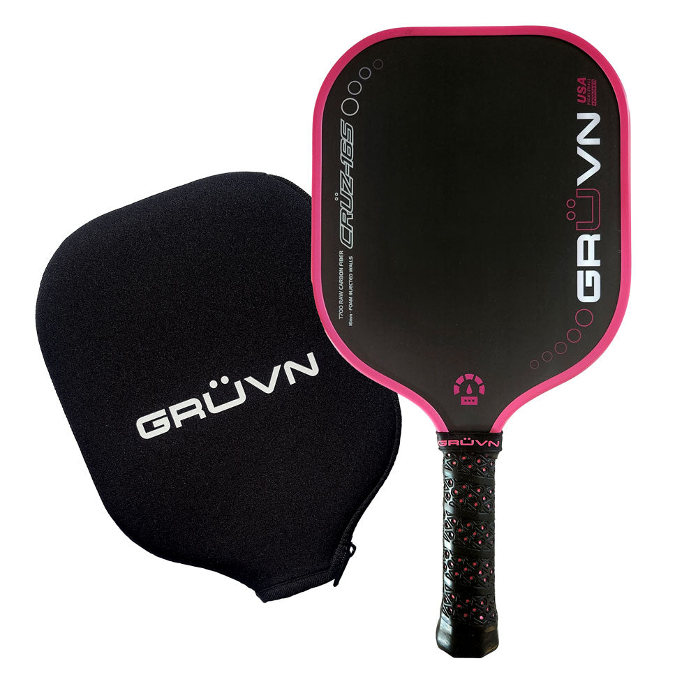 GRUVN CRUZ-16S Gen 1.5 Carbon Fiber Pickleball Paddles Pink