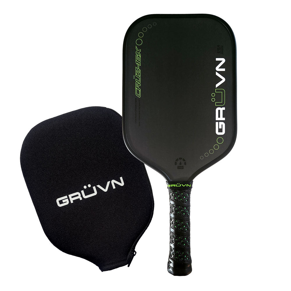 GRUVN CRUZ-16X Gen 1.5 Pickleball Paddle carbon fiber 16mm green 