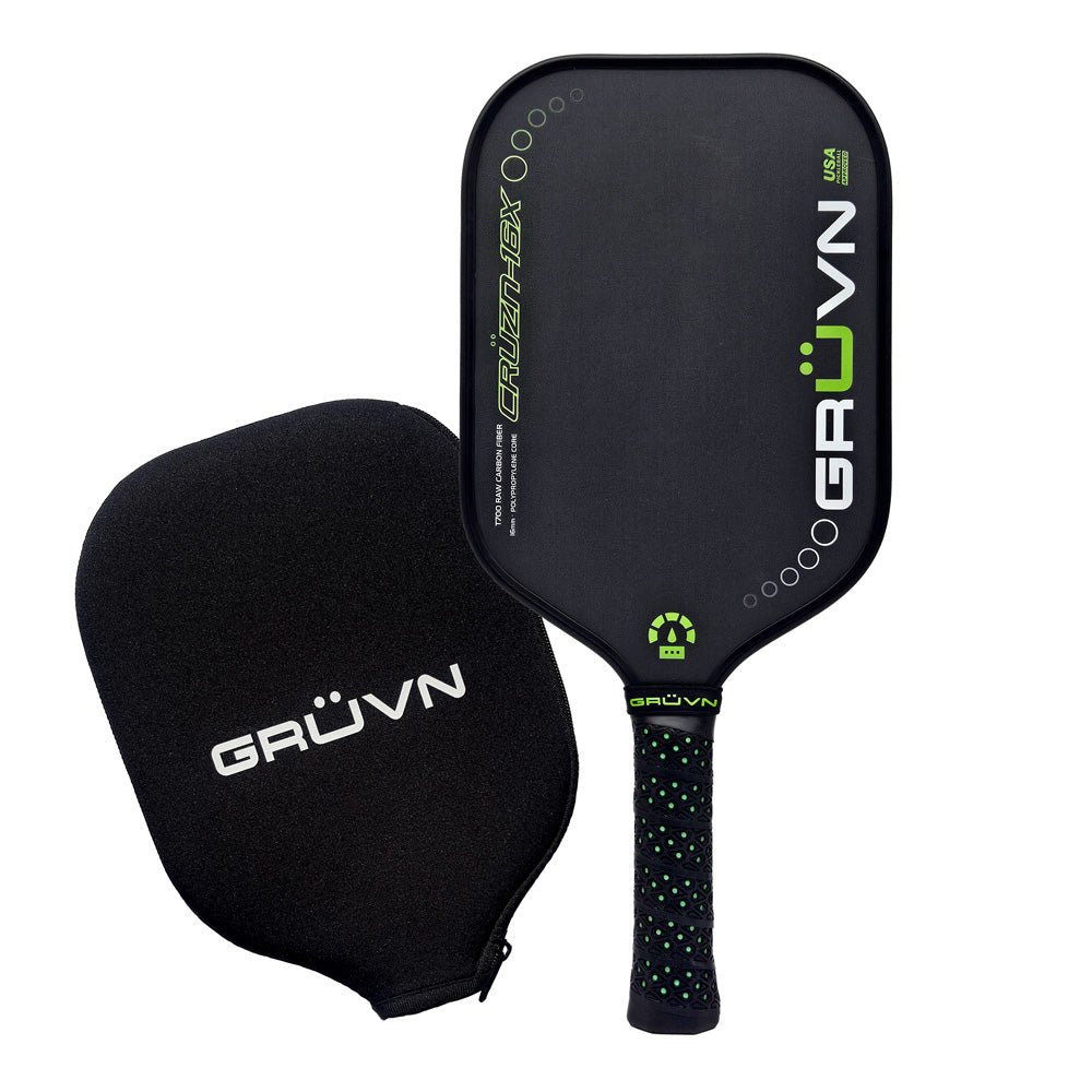 GRUVN CRUZN-16X pickleball paddle carbon fiber green 