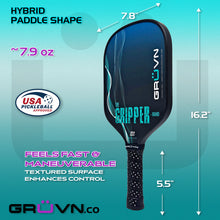 Load image into Gallery viewer, GRUVN GRIPPER-16HD hybrid graphite control pickleball paddles 
