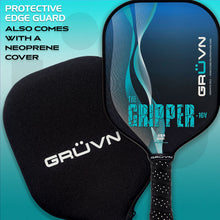 Load image into Gallery viewer, GRUVN GRIPPER-16V pickleball paddle graphite wide body short handle
