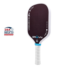 Load image into Gallery viewer, GRUVN LAZR-16HD Full Foam pickleball paddle kevlar-carbon fiber hybrid shape red
