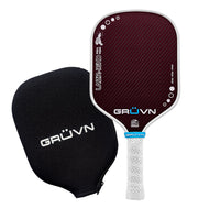 GRUVN LAZR-16HD Full Foam pickleball paddle kevlar-carbon fiber hybrid shape red