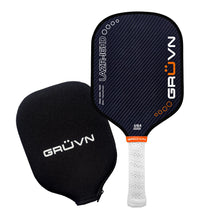 Load image into Gallery viewer, GRUVN LAZR-16HD hybrid Kevlar carbon fiber pickleball paddle 16mm blue blend
