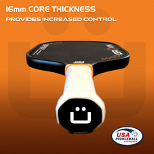 Load image into Gallery viewer, GRUVN LAZR-16S Kevlar carbon fiber pickleball paddles blue standard wide body 16mm
