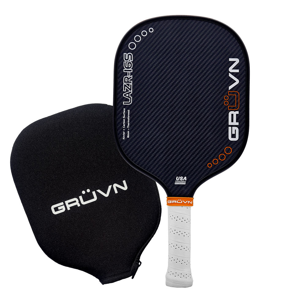 GRUVN LAZR-16S Kevlar carbon fiber pickleball paddles blue standard wide body 16mm