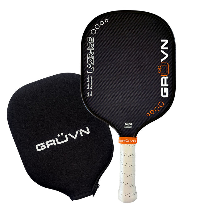 GRUVN LAZR-16S Kevlar carbon fiber pickleball paddles blue standard wide body 16mm