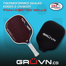 Load image into Gallery viewer, GRUVN LAZR-16S Kevlar carbon fiber pickleball paddles red standard wide body 16mm
