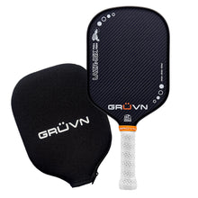 Load image into Gallery viewer, GRUVN LAZR-16X Full Foam pickleball paddle elongated Kevlar-carbon fiber blue
