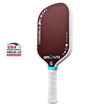 Load image into Gallery viewer, GRUVN LAZR-16X Full Foam pickleball paddle Kevlar-carbon fiber elongated red
