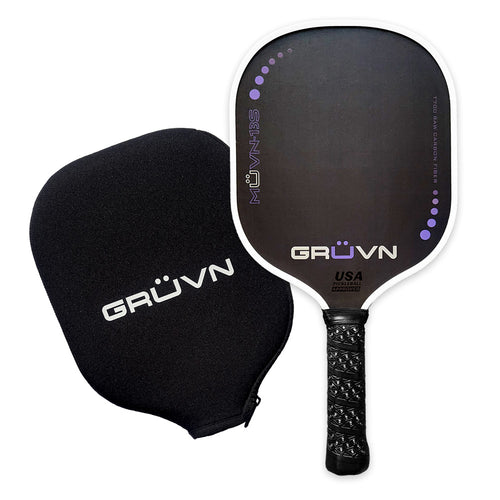 GRUVN MUVN-13S thermoformed carbon fiber pickleball paddle 13mm standard shape purple