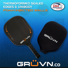 Load image into Gallery viewer, GRUVN MUVN-13S wide body thermoformed pickleball paddle 13mm T700 carbon fiber 
