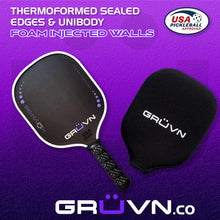 Load image into Gallery viewer, GRUVN MUVN-13S thermoformed carbon fiber pickleball paddle 13mm unibody standard shape purple
