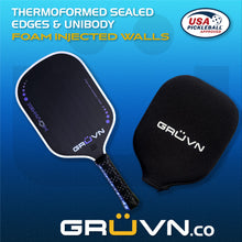 Load image into Gallery viewer, GRUVN MUVN-13X thermoformed carbon fiber pickleball paddle 13mm elongated purple
