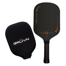 Load image into Gallery viewer, GRUVN MUVN-16H thermoformed pickleball  paddle 16mm core long handle orange
