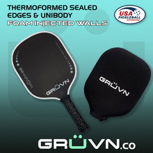 Load image into Gallery viewer, GRUVN MUVN-16S  pickleball paddle standard wide body thermoformed carbon fiber 16mm core mint green
