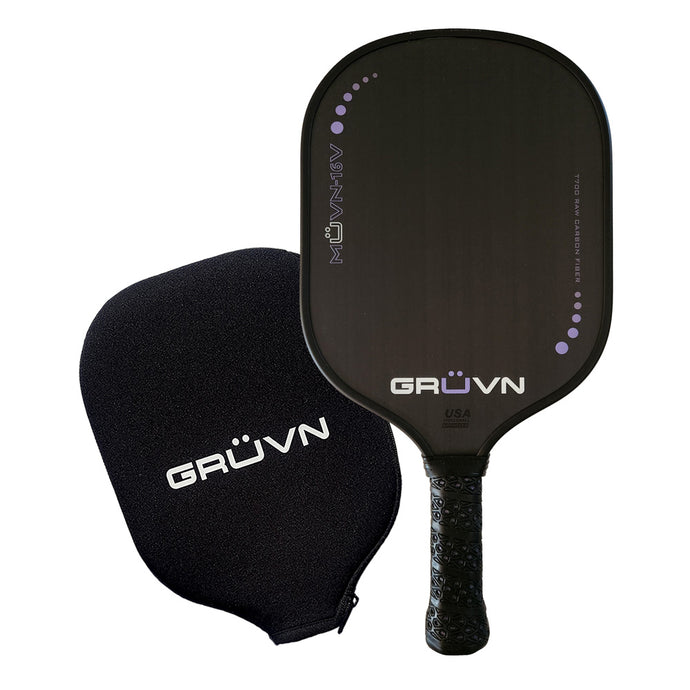 GRUVN MUVN-16V pickleball paddle thermoformed  carbon fiber short handle