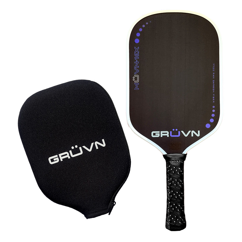 GRUVN Thermoformed pickleball paddle MUVN-16X purple carbon fiber 