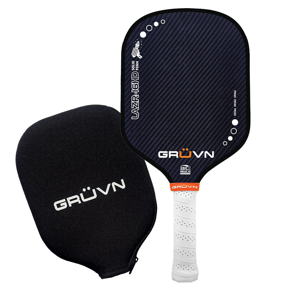 GRUVN LAZR-16HD Solid Foam pickleball paddle Hybrid shape Laser Full Foam Core red
