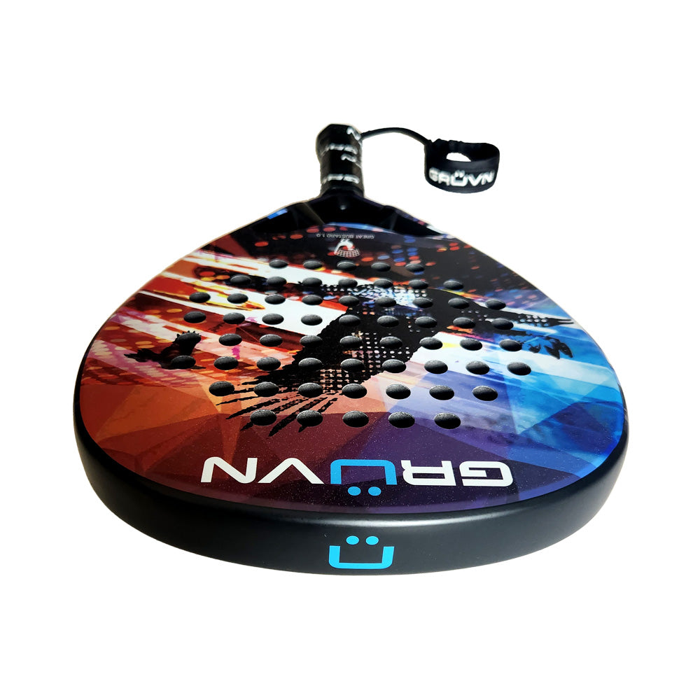 GRUVN Padel Racket Diamond Shape 18K Carbon Fiber Pop Tennis Racket ...