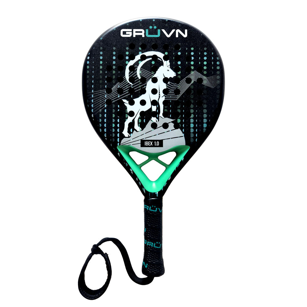 GRUVN Padel Racket Teardrop Shape 12K Carbon Fiber Pop Tennis Racket ...