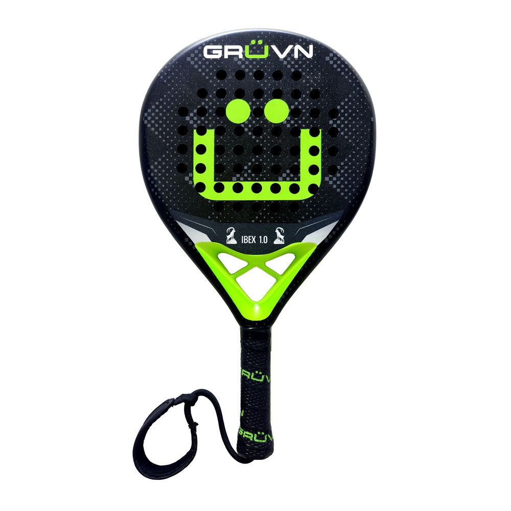 GRUVN Padel Racket Teardrop Shape 12K Carbon Fiber Pop Tennis Racket ...