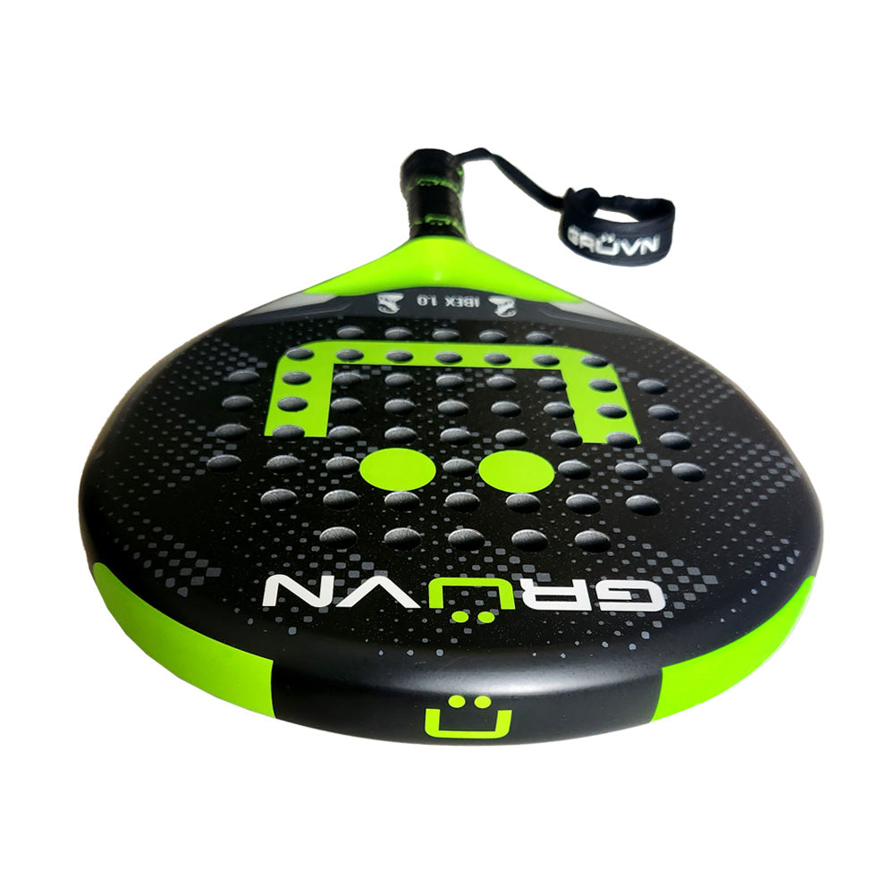 GRUVN Padel Racket Teardrop Shape 12K Carbon Fiber Pop Tennis Racket ...