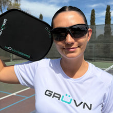 Load image into Gallery viewer, GRUVN pickleball protective eyewear glasses black frame interchangeable lens
