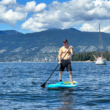 Load image into Gallery viewer, Inflatable Paddle Board SUP Package blue green10&#39;6 x 33 All Around Round Nose  iSUP GRUVN 
