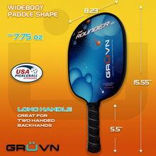 Load image into Gallery viewer, Pickleball Paddle round Graphite  GRUVN Rounder-G
