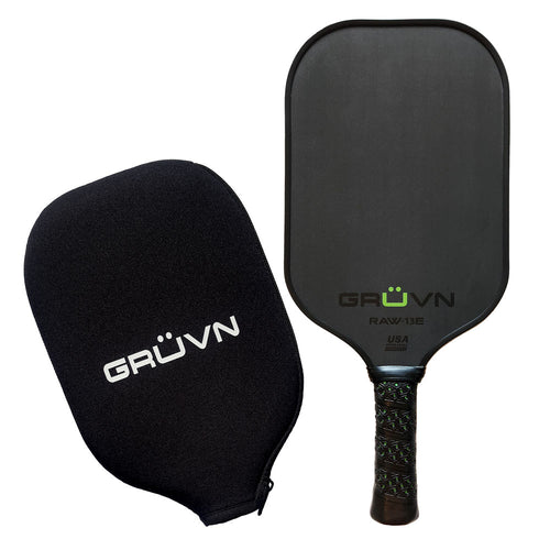GRUVN RAW-1eE elongated carbon fiber paddle with a short handle