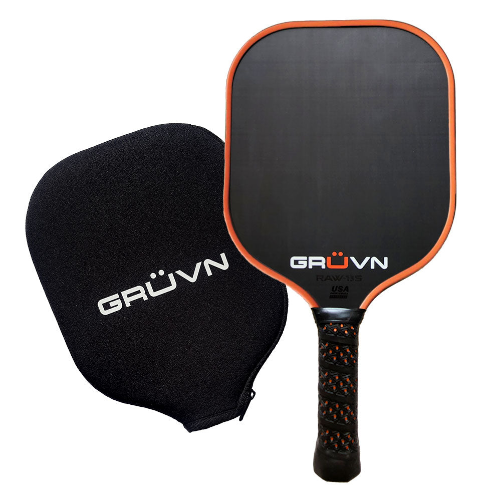 Carbon Fiber Pickleball Paddle 13mm GRUVN RAW-13S T700 Raw Carbon Fiber ...
