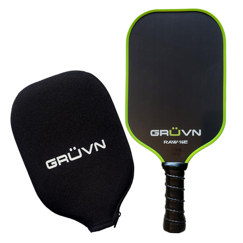 GRUVN RAW-16E carbon fiber pickleball paddle 16mm 4.75 inch handle