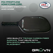Load image into Gallery viewer, GRUVN MUVN-16X thermoformed pickleball paddle unibody mint
