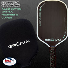 Load image into Gallery viewer, GRUVN MUVN-16X thermoformed pickleball paddle with cover
