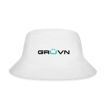 Load image into Gallery viewer, GRÜVN Bucket Hat - Black &amp; Teal Blue Logo (3 Colors) - white
